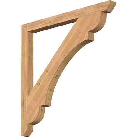 Olympic Slat Smooth Bracket, Western Red Cedar, 3 1/2W X 46D X 46H